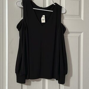 Women’s Express Cold Shoulder Black Top - Size Small
